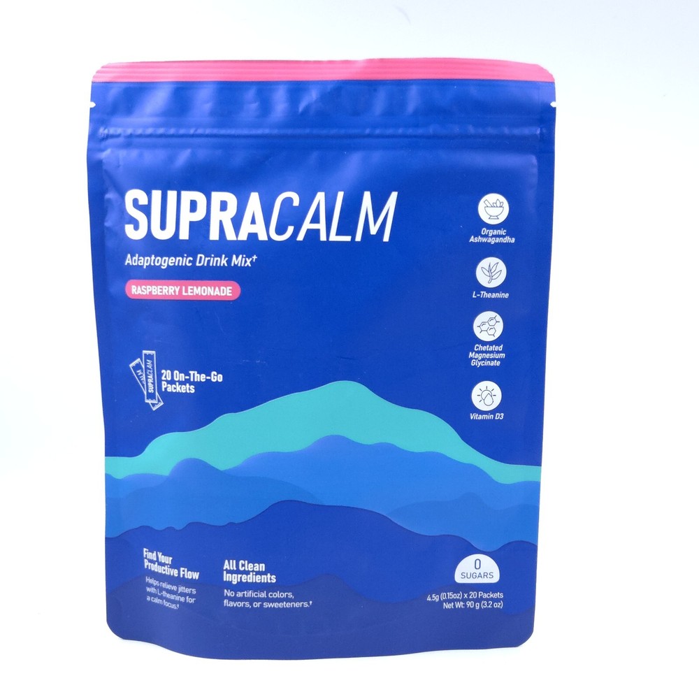Supracalm Powdered Drink Packets (20) Relaxation & Focus No Sugar/GMO Exp – 2026