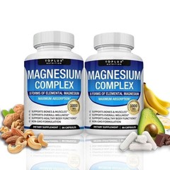 3 Toplux Nutritional Magnesium Complex 1000mg Support & Elemental Magnesium-