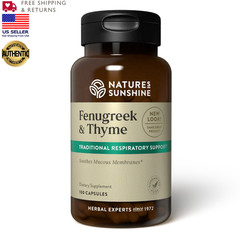 Natures Sunshine Fenugreek & Thyme 100 Capsule Respiratory Support | EXP 11/2028
