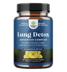 Lung Detox Mullein Leaf Capsules W/ NAC 30ct Natures Craft Exp 06/2028