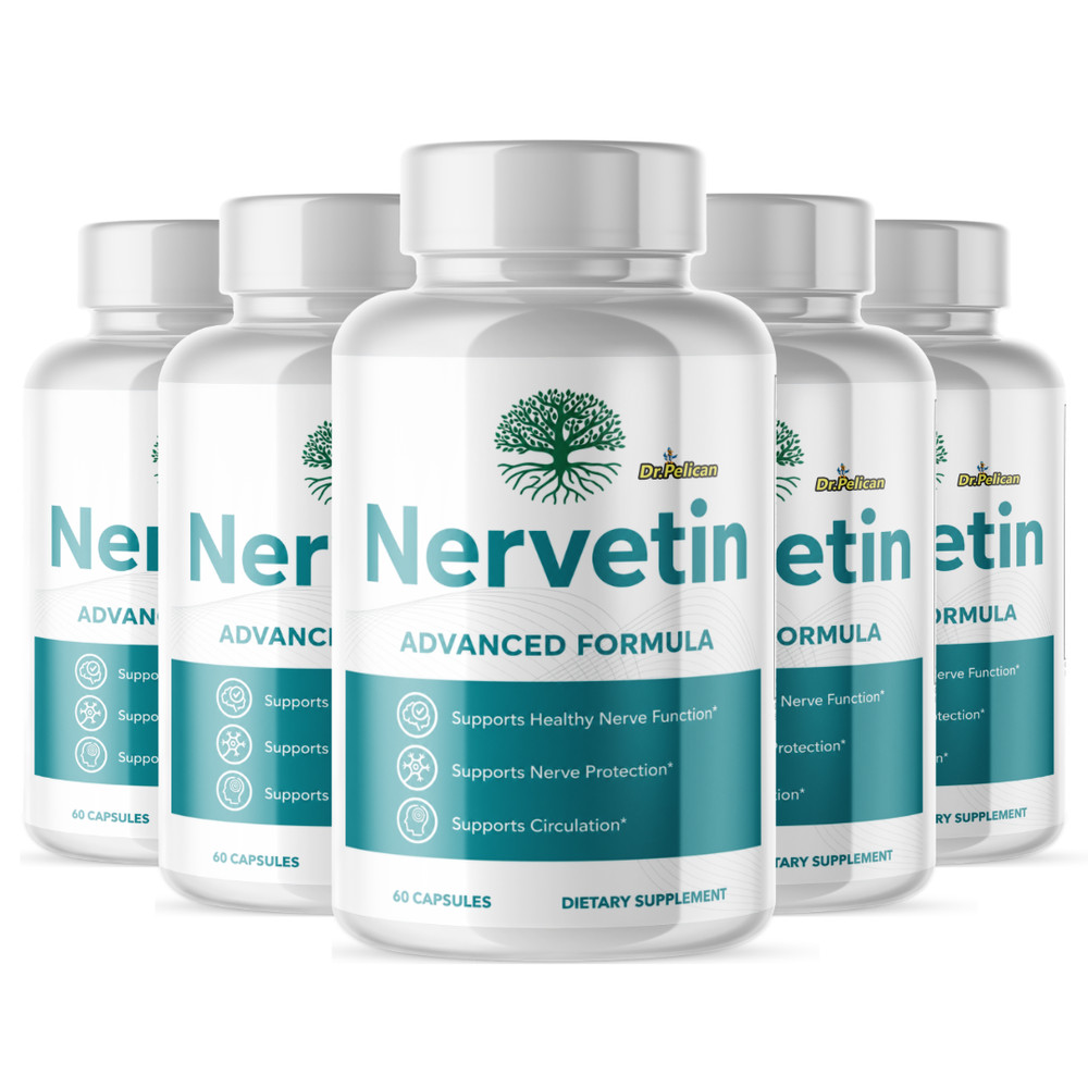 Nervetin- Brain Support- 5 Bottles- 300 Capsules