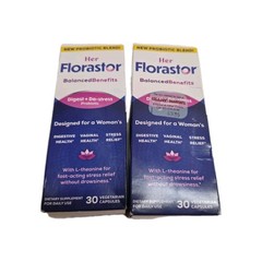Her Florastor Digest + De-Stress Probiotic Exp. 8/26. 60 Capsules