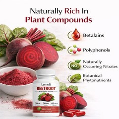 “””Lemeli Beetroot – 1300 mg, Lemeli Beetroot Dietary Vitamin Supplement, 2-Pack