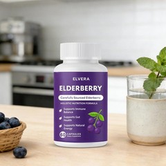 Elvera Elderberry Gut Support Complex – pure Black Elderberry Soft Capsules