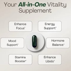 Maca Plus Black Maca Root + Ashwaganda Organic Advanced Vitality Blend (2 Count)