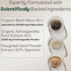 Maca Plus Black Maca Root + Ashwaganda Organic Advanced Vitality Blend (2 Count)
