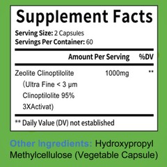Extra Strength capsules Zeolite Liquid Detox 10x – 50x MORE ZEOLITE