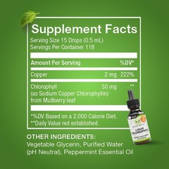 Chlorophyll Supplement Natural Antioxidant Immune Wellness Whole Body Balance
