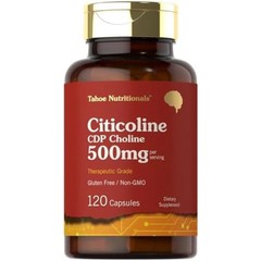Citicoline 500mg | 120 Capsules | CDP Choline Supplement | by Tahoe Nutritionals