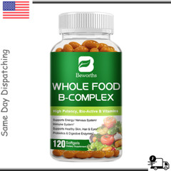 Vitamin B Complex – B Vitamins Whole Food Supplement 120 Capsules Immune Boost