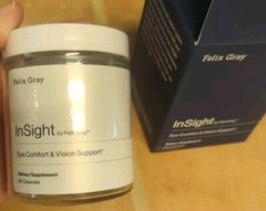 Felix Gray Insight Eye Comfort & Vision Support Supplement 60 Capsules NIB