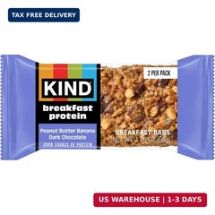 KIND Breakfast Protein Bars, Peanut Butter Banana Dark Chocolate, Gluten Free, L