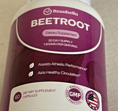 Rosabella Beetroot Dietary Supplement – 1300mg – 30 Day Supply – Exp 01/2028
