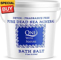 100% Pure Dead Sea Salt, 5Lb – Fine Bath Salts for Soaking, Body Exfoliator, Acn