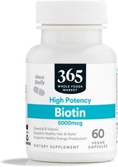 Biotin 5000mcg Capsules – 60 Count for Vibrant Hair and Energy Boost