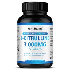 L Citrulline 3000mg Supplement L Arginine Muscle Strength Endurance 120 Capsules