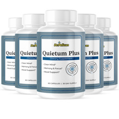 Quietum Plus- Brain Support- 5 Bottles- 300 Capsules