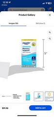 3pk EQUATE MEMORY SUPPORT REGULAR STRENGTH 30 CAPSULES Compare To Prevagen 10/27