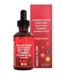Cayenne Pepper Hawthorn Beet Root Drops Vitamin K2+D3 Liquid Turmeric 1-3 Packs