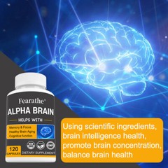 Brain Support Supplement – Support Healthy Brain Function Boost Focus 120 Caps
