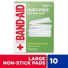 (2 pack) Hurt-Free Non-Stick Pads, Large, 3 in x 4 in, 10 Count Fast delivery