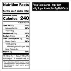 Quest Protein Cookie, Chocolate Chip, 15g Protein, 12 Count,2.08 oz (59 g) Each