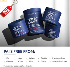 Perfectamino Powder BCAA EAA Pre Post Workout Muscle Recovery Vanilla 30srv US