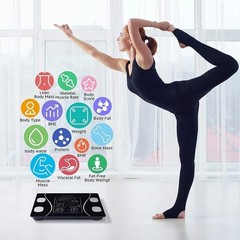 Battery Smart LCD Display Bluetooth Weight Body Fat Scale BMI Bathroom Scale