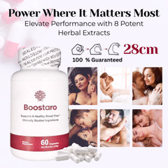 BOOSTARO Male Pills, for Blood Flow Enhances Excellent Performance 5Pack