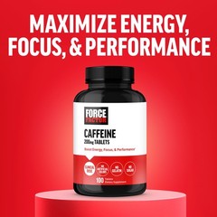 Force Factor Caffeine Pills 200mg, Boost 100 Count (Pack of 1), No Color