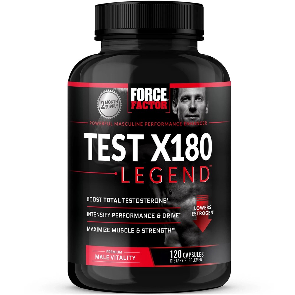 Force Factor Test X180 Legend – Testosterone Booster and Muscle Builder for Men!