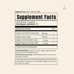 Fermented Beet with Maca by PRSPR Wellness – 60 Vegan Organic Capsules