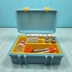 Peptide Vial case storage, Syringe Holder and Vials Organizer for 3ml, 5ml And
