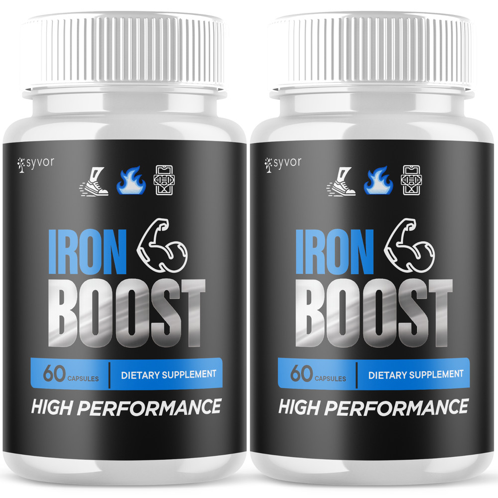 (2 Pack) Iron Boost Male Support Supplement Advanced Formula IronBoost 120 Caps