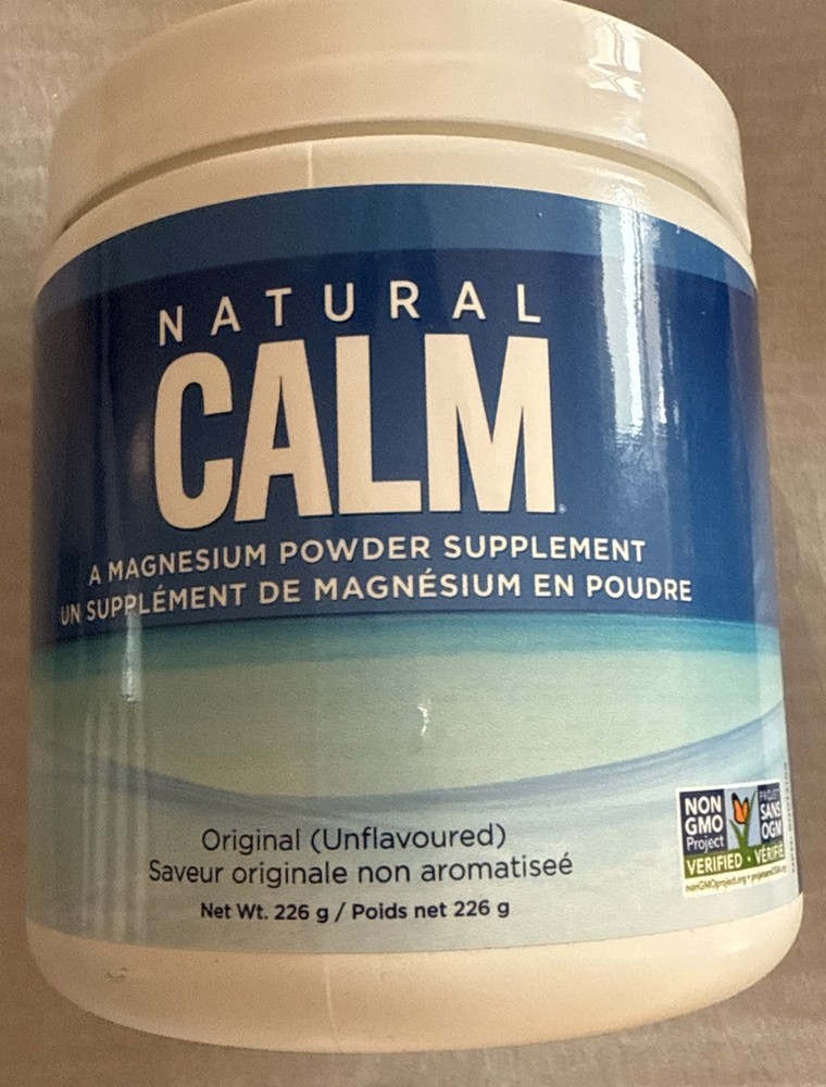 Natural Calm Magnesium Powder Supplements 8 oz, Unflavored, Exp. 08‑2027 New