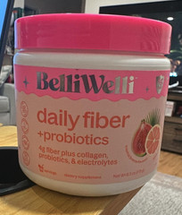BelliWelli Fiber Supplement- Collagen, Probiotics and Electrolytes, Exp 09/2026