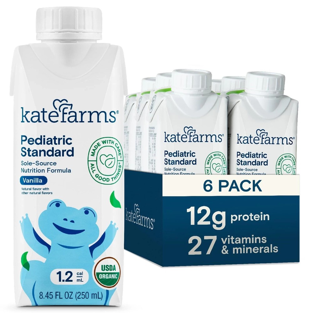 Organic Pediatric 1.2 High Calorie Vanilla Nutrition Shake, 12g Protein, 27 V…