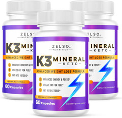 (3 Pack) K3 Mineral Weight Loss Pills for Women and Men, K3 Mineral Pills – K3 S
