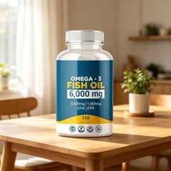 Omega 3 mg Fish Fat 6000 3 with Maximum DHA EPA – Boosts Brain, Liver,immune