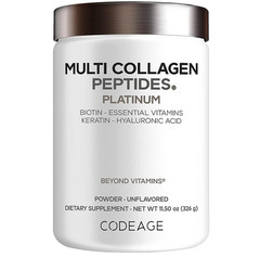Codeage Multi Collagen Peptides Platinum Powder Biotin Keratin Unflavored 326g