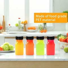 36pcs 4oz Plastic Bottles with Lids, SquarePlastic Juice Bottles with Caps | …