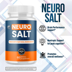 (3 Pack) Neuro Salt Advanced Brain Max Support Supplement NeuroSalt 180 Capsules