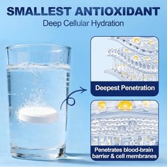 Molecular Hydrogen Tablets (12 PPM) – 120 Count High Potency H2 Supplement with