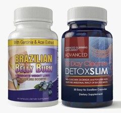Ultimate Weight Loss Pills & Colon Cleanse Detox Slim Caps Combo Pack