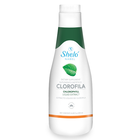 Sheló Nabel LIQUID CHLOROPHYLL Net. Contents 16.90 fl oz. (500 ml)
