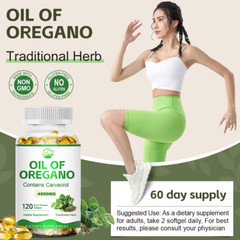 Oregano Oil 4000mg Softgels Capsules Caps Pills Contains Carvacrol Immue Support