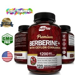 Berberine HCL Premium Extract Ceylon Cinnamon Antioxidant 1200mg 120 Capsules