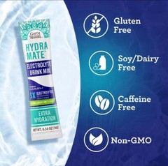 Guru Nanda Hydramate Electrolytes Drink Mix Extra Hydration W/ Vitamins 2 Boxes.