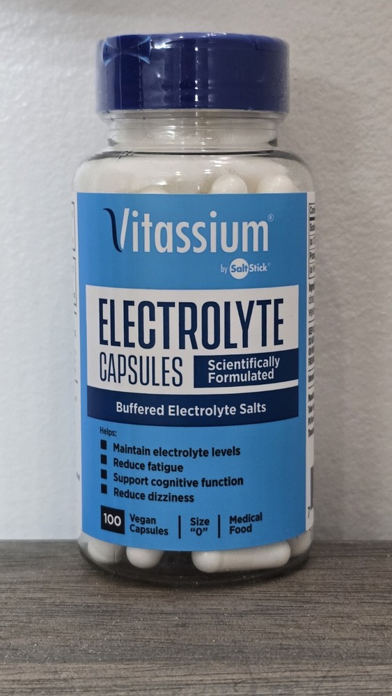 Vitassium Electrolyte Capsules, SaltStick 08/26 100 Ct