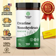 Natures Craft Micronized Creatine Monohydrate Powder 500g Pure Muscle Growth